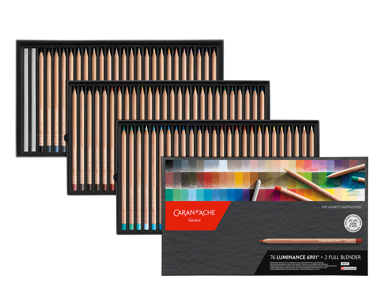 Caran d'Ache Luminance Set of 76 + 2 Full Blenders (6901-776)