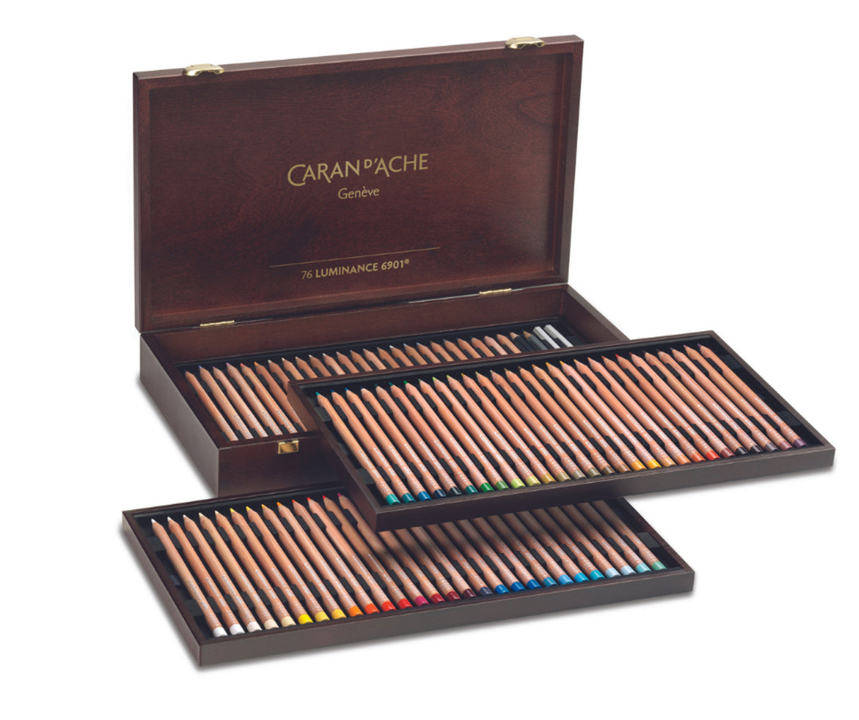 Caran d'Ache Luminance Wooden Box Set of 80 (6901-476)