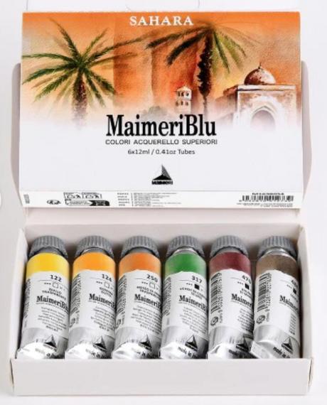 MaimeriBlu Watercolour Set of 6 x 12 ml Tubes SAHARA