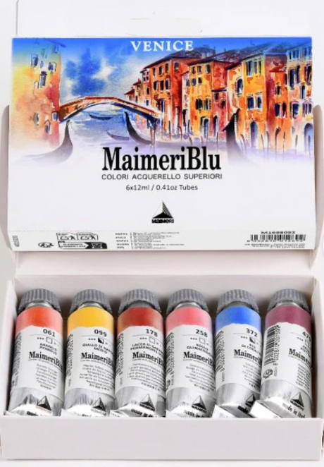 MaimeriBlu Watercolour Set of 6 x 12 ml Tubes  VENICE