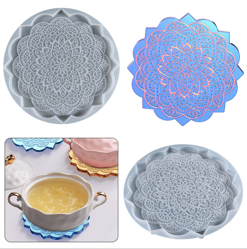 MAD Mandala Large Coaster Mould #144