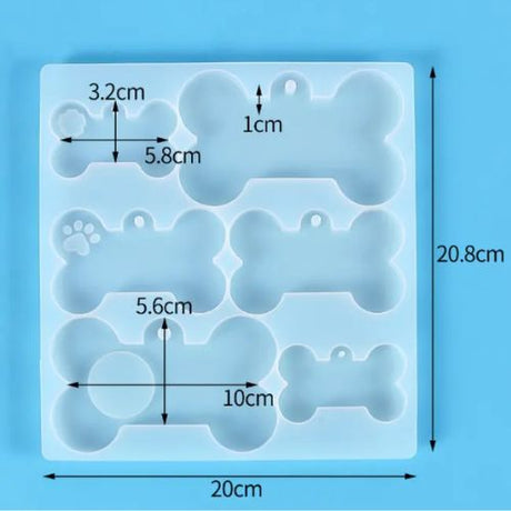 MAD Dog Bone Tag Molds #165