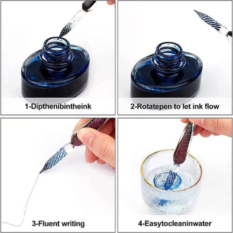 Milini Glass Dip Pen Set