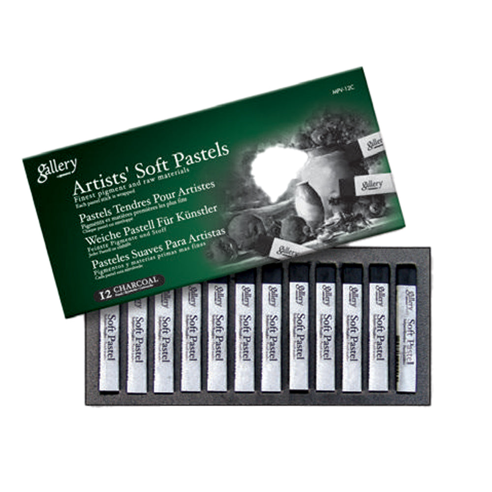 Mungyo Gallery Artist' Soft Pastels Set 12 Charcoal