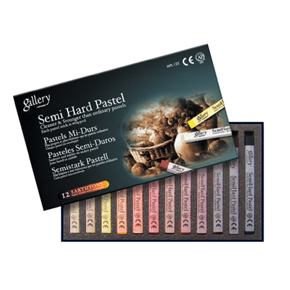Mungyo Gallery Artist' Semi Hard Pastels Set 12 Earth