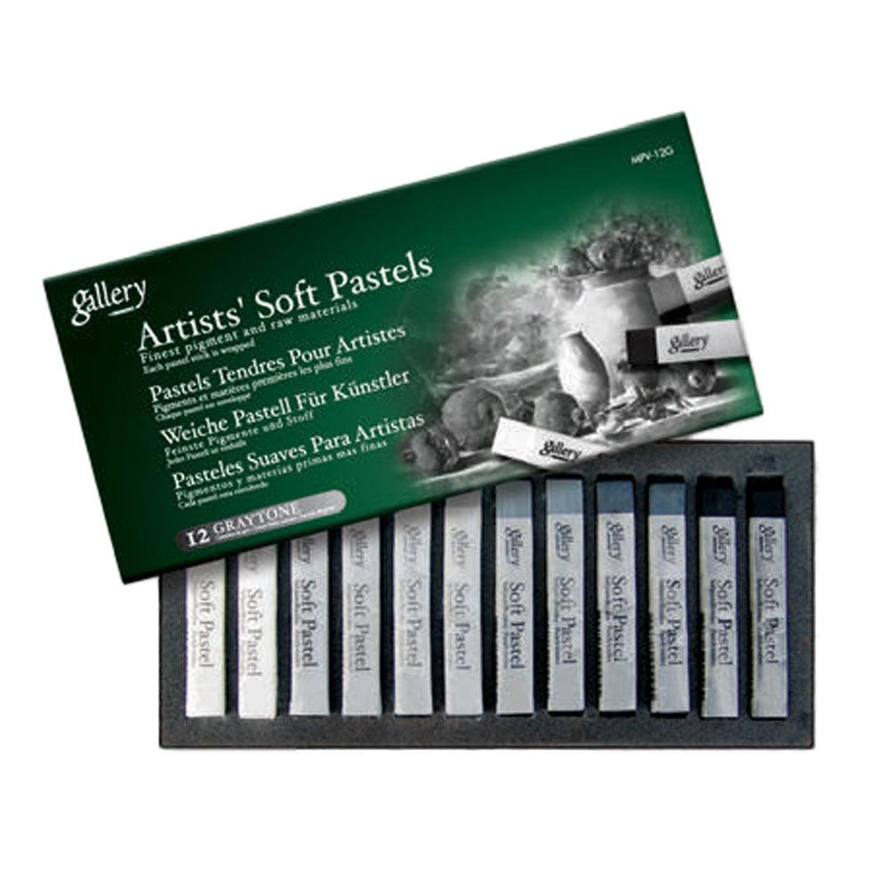 Mungyo Gallery Artist' Soft Pastels Set 12 Grey