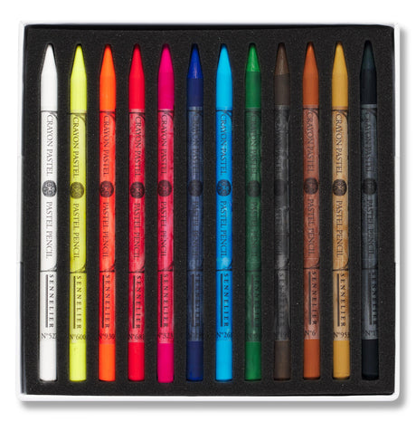Sennelier Pastel Pencil Set 12 Introductory + 12 Empty Slots