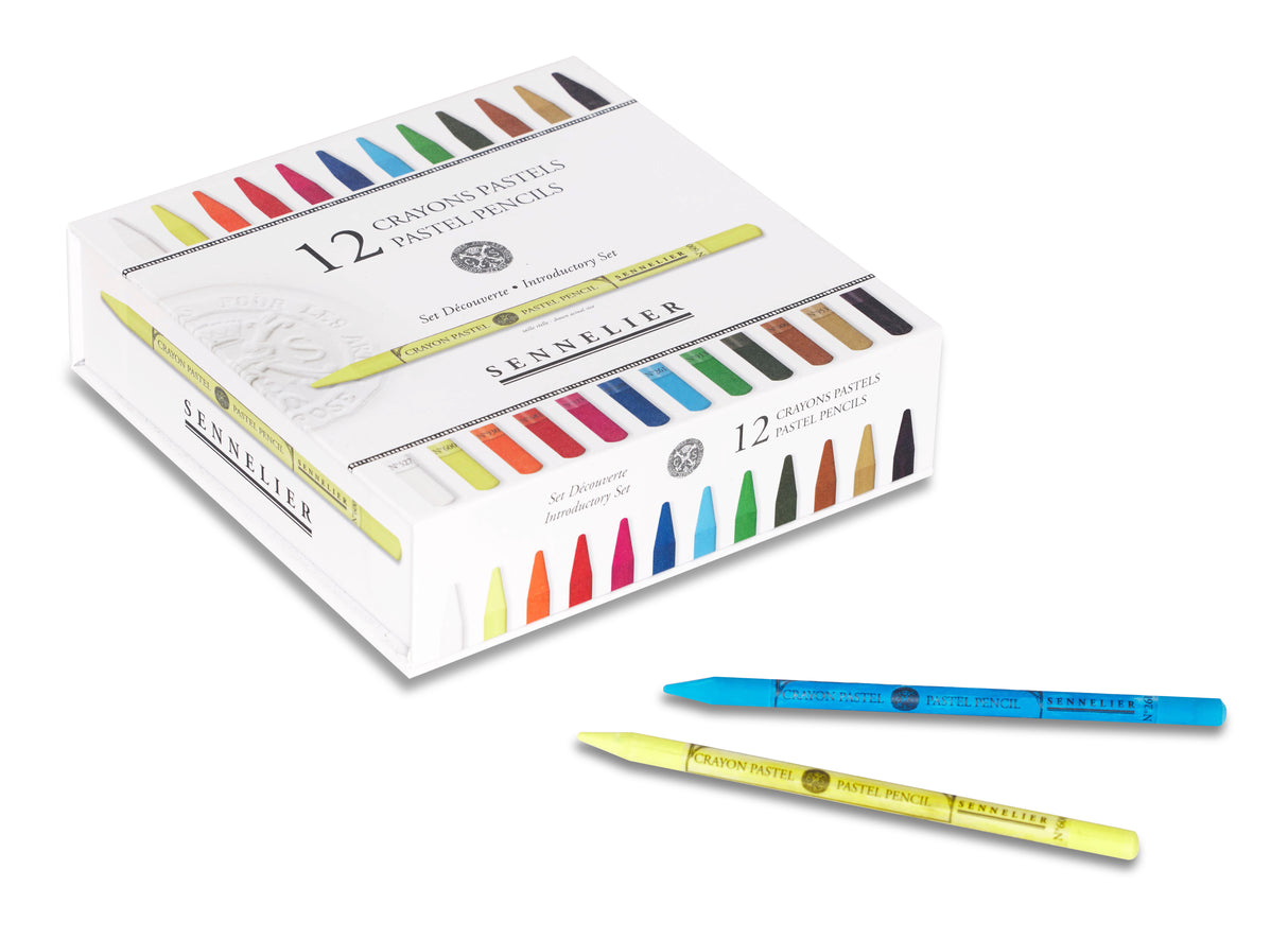 Sennelier Pastel Pencil Set 12 Introductory + 12 Empty Slots