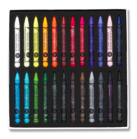 Sennelier Pastel Pencil Set 24 Half Length + 12 Empty Slots