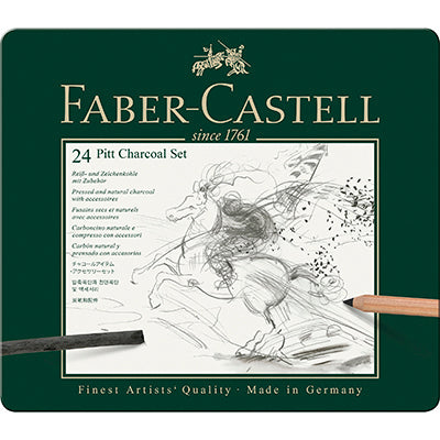 PITT Mixed Media Set Charcoal 24pc Tin