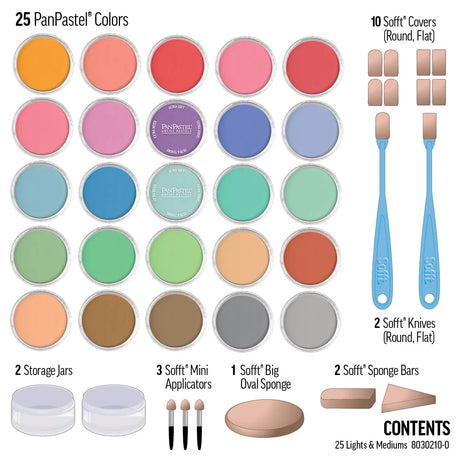 PanPastel 25 Colour Set – Light & Medium Colours