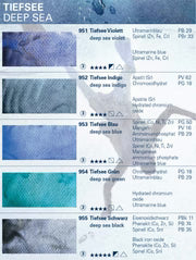 Schminke Horadam Aquarell Super Granulation Watercolour Set of 5 x 5ml Tubes - DEEP SEA