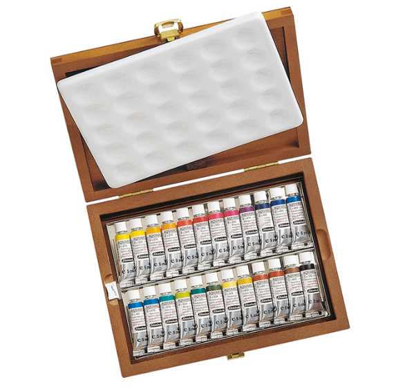 Schminke Horadam Aquarell Watercolour Wooden Set of 24 x 5ml Tubes