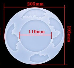 MAD Sea Wave Round Coaster Mold #103