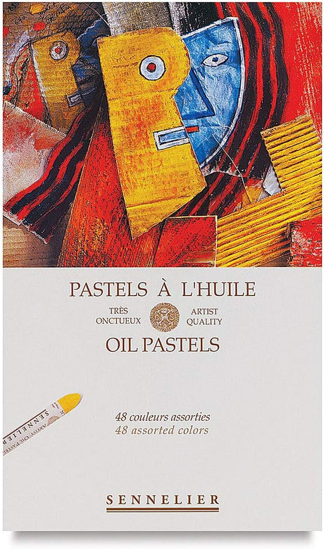 Sennelier oil pastels packaging with artistic design and text