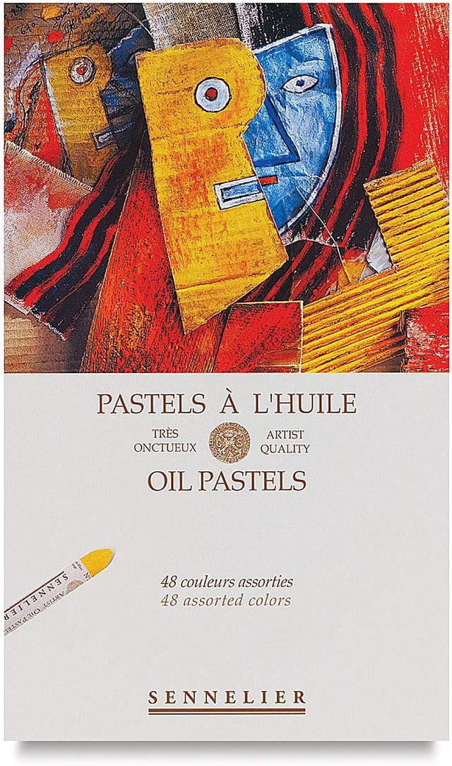 Sennelier oil pastels packaging with artistic design and text
