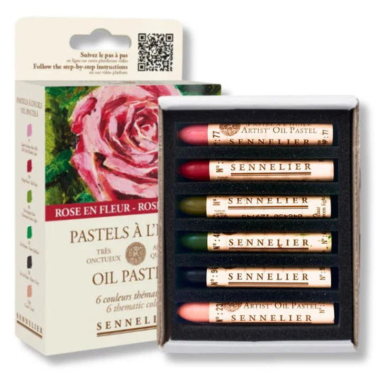 Sennelier Oil Pastel Set of 6 Rose in Bloom