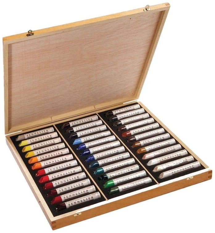 Sennelier Artist Oil Paint Stick Set 36 x 38ml in Wooden Box