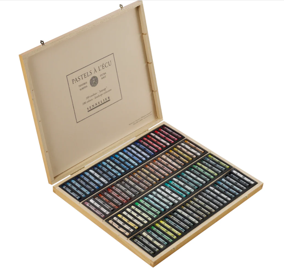 Sennelier 100 ‘Landscape’ Pastels in Wooden Box
