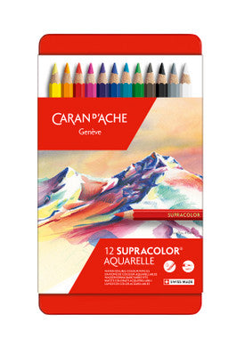 Caran d'Ache Supracolor Aquarelle Metal Tin Set of 12 (3888-312)