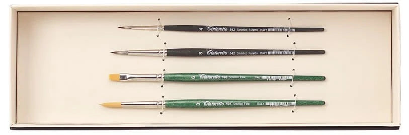 Tintoretto Botanical Painting Brush Set Of 4 – Enzo Forgione