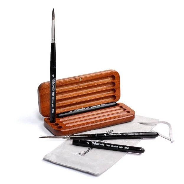 Tintoretto Wooden Case 4 Brushes – Series 1327