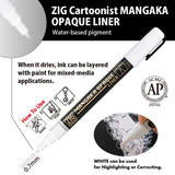 ZIG Mangaka Cartoonist Opaque Liner – 4 Colour Set