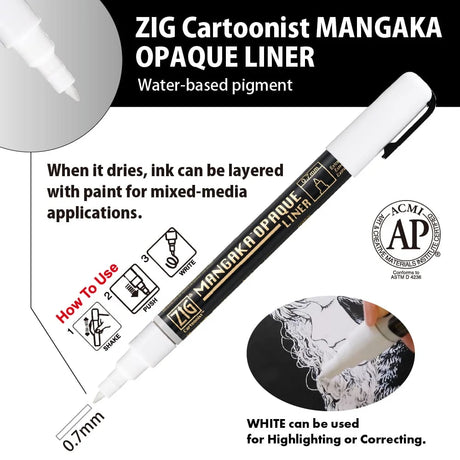 ZIG Mangaka Cartoonist Opaque Liner – 4 Colour Set