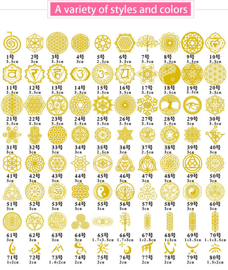 Metal Sticker for Resin 80 pack