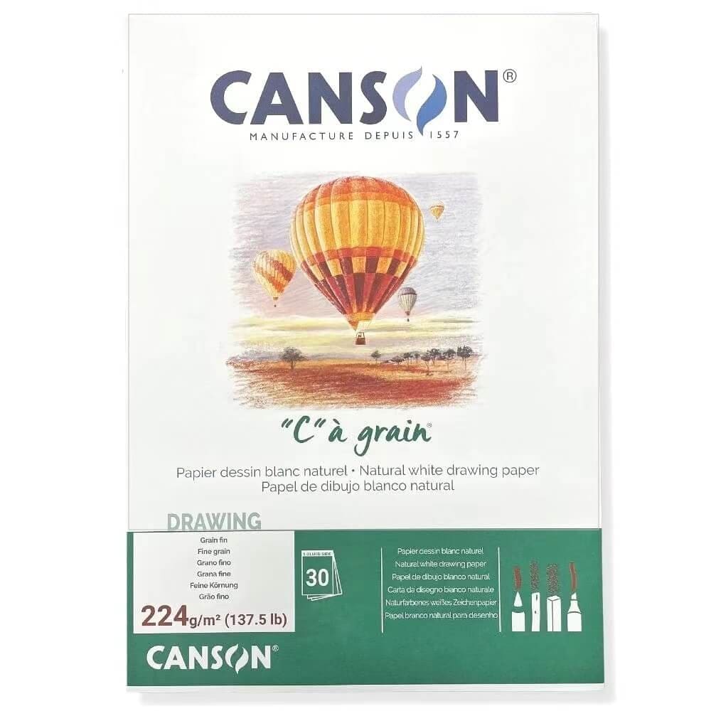 FILA NEW FILA NEW A4 : 224gsm Pad 30 Sheets Canson CA Grain Pads 224gsm