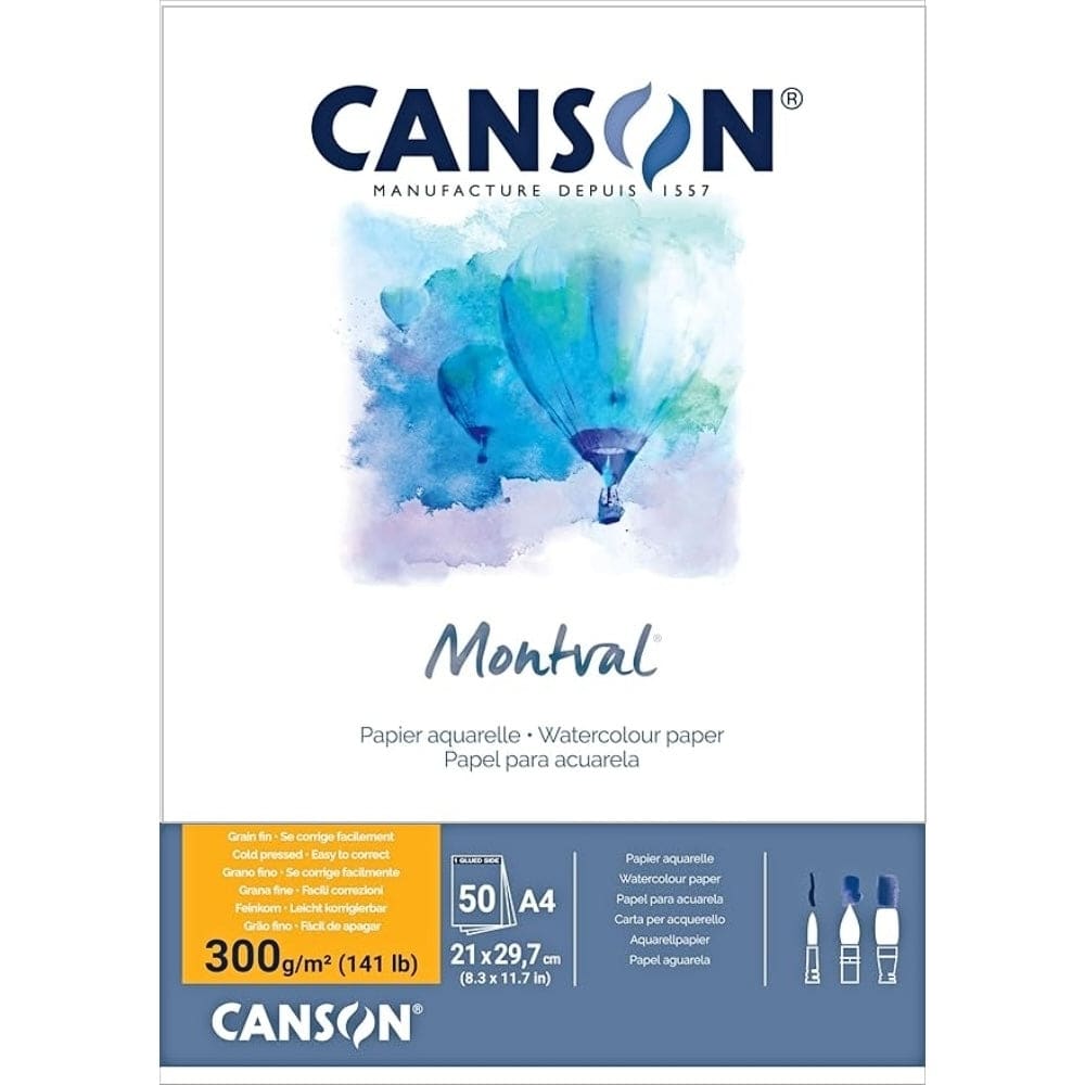CANSON PADS FILA NEW A4 : Hotpress : Montval 300 Pad Canson Montval Pads Hotpress 300gsm