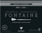 Clairefontaine Black Paper Watercolour Pad 300gsm