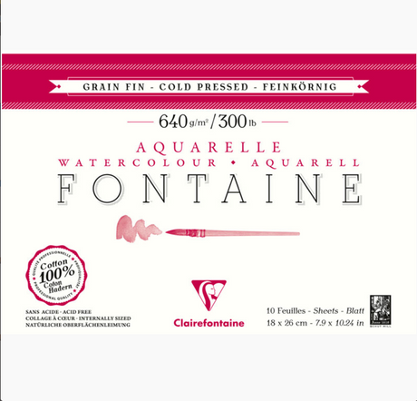 Clairefontaine Natural White Watercolour Pad 300gsm Cold Press