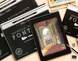 Clairefontaine - Fontaine Black Paper Watercolour Pad Spiral 300gsm various sizes