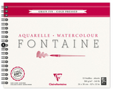Clairefontaine Natural White Watercolour Spiral Bound Pad 300gsm Cold Pressed Various Sizes