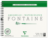 Clairefontaine Natural White Watercolour Spiral Bound Pad 300gsm Torchon (Extra Rough) Various Sizes