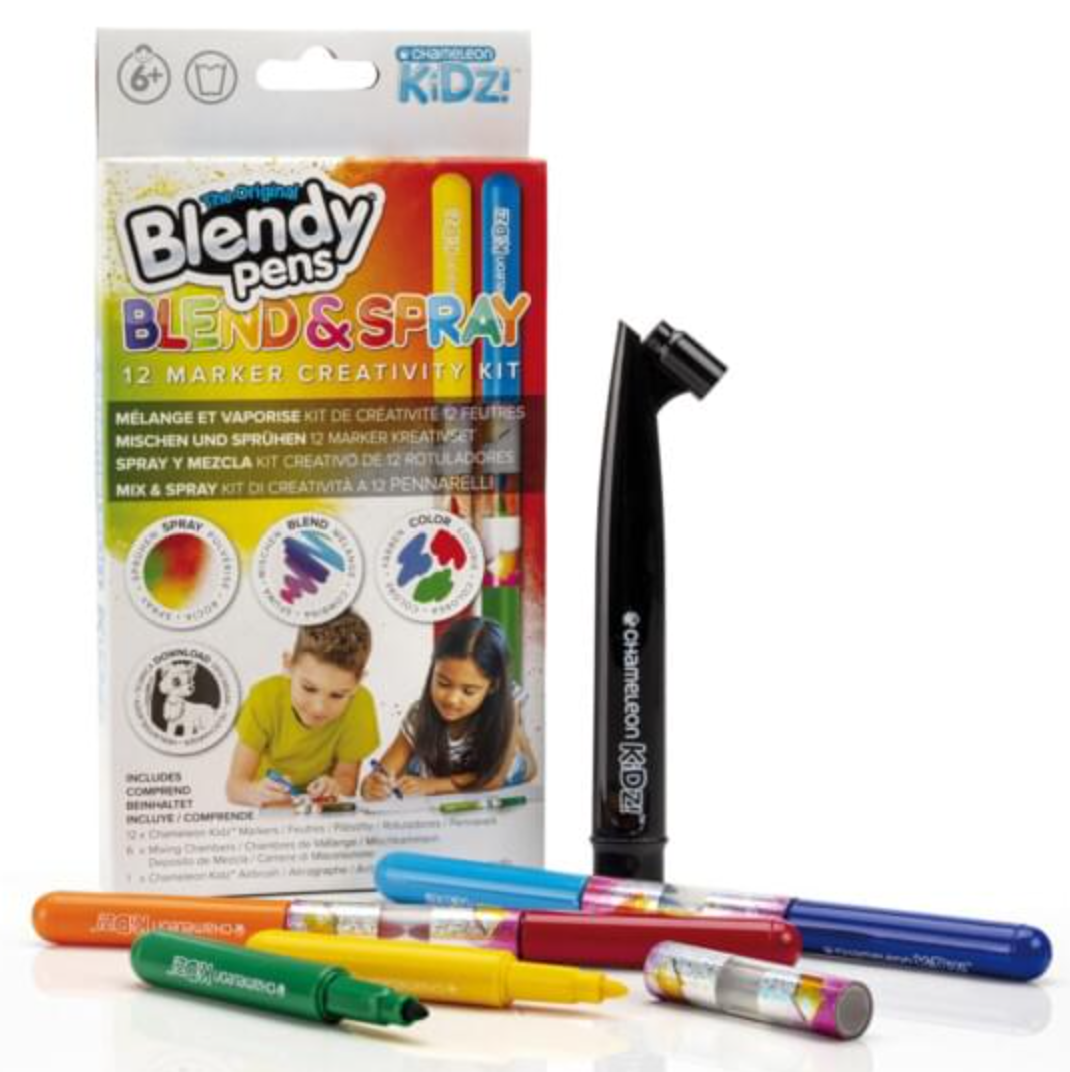 Chameleon Kidz Blend & Spray 12 Marker Kit