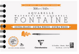 Clairefontaine Watercolour Travel Pad Spiral 300gsm 12 sheets 12 x 18cm Hot Pressed