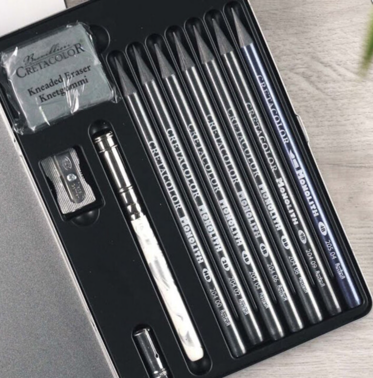 Cretacolor MonolithBox Graphite Drawing Set 11pce