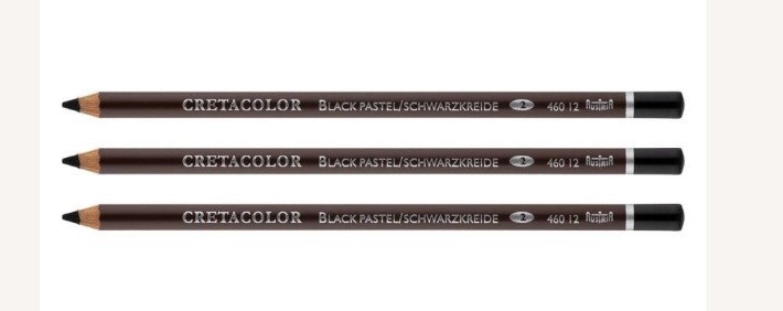 Cretacolor Black Chalk Pencil Box 3 pieces