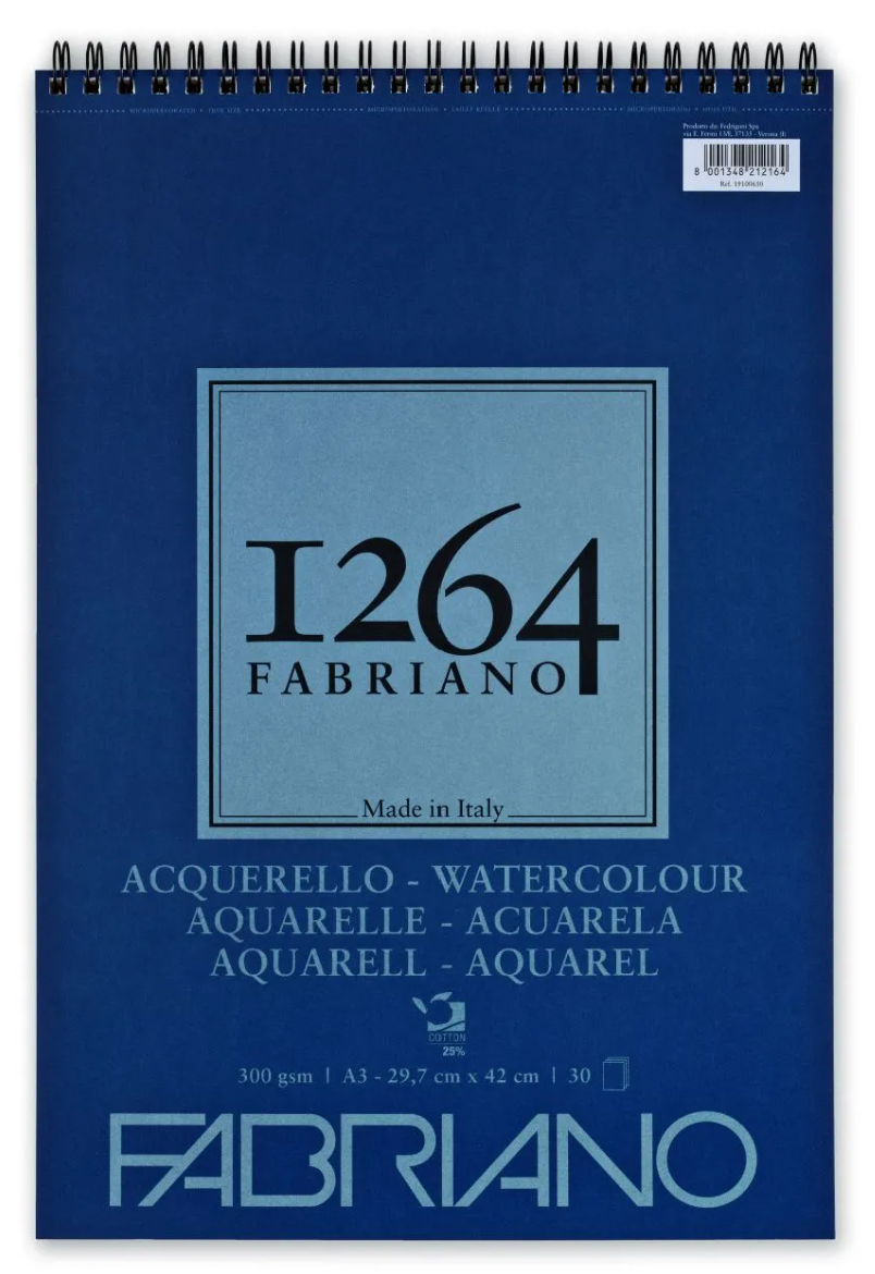 Fabriano 1264 Spiral Watercolour Pads 300gsm