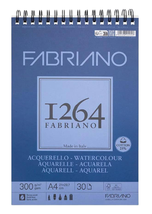Fabriano Spiral Watercolour Pad A5 300gsm