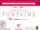 Clairefontaine - Fontaine Natural White Watercolour Block 640gsm Cold Pressed