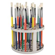 Circular brush stand