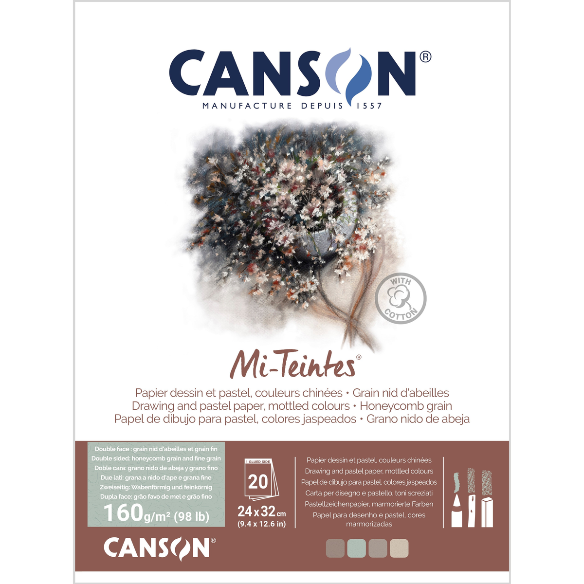 Mi-Teintes® 160gsm Pads Mottled Colours