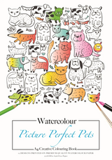 Jasart A4 Adult Colouring Book Watercolour 200gsm Picture Perfect Pets