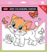 Kids Colouring Canvas Set - with Acrylic Paints