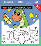 Kids Colouring Canvas Set - with Acrylic Paints