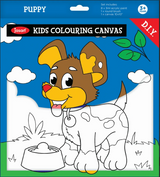 Kids Colouring Canvas Set - with Acrylic Paints
