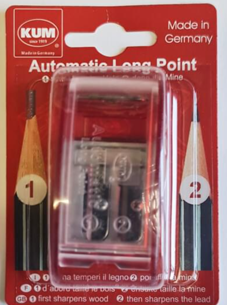 KUM AS2 Long Point Sharpener Blister Pack